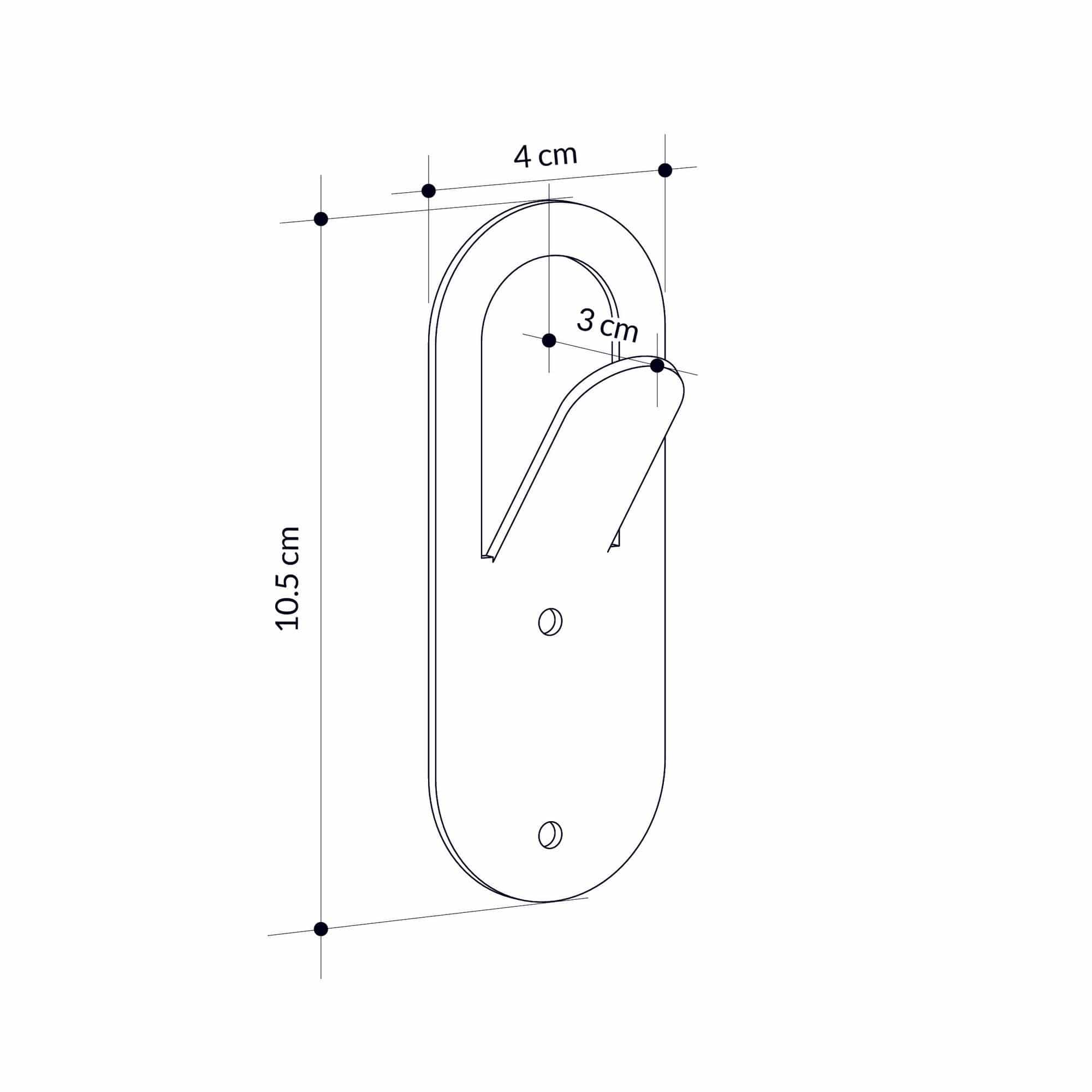 Asir Gancio da parete in metallo Elix Nero