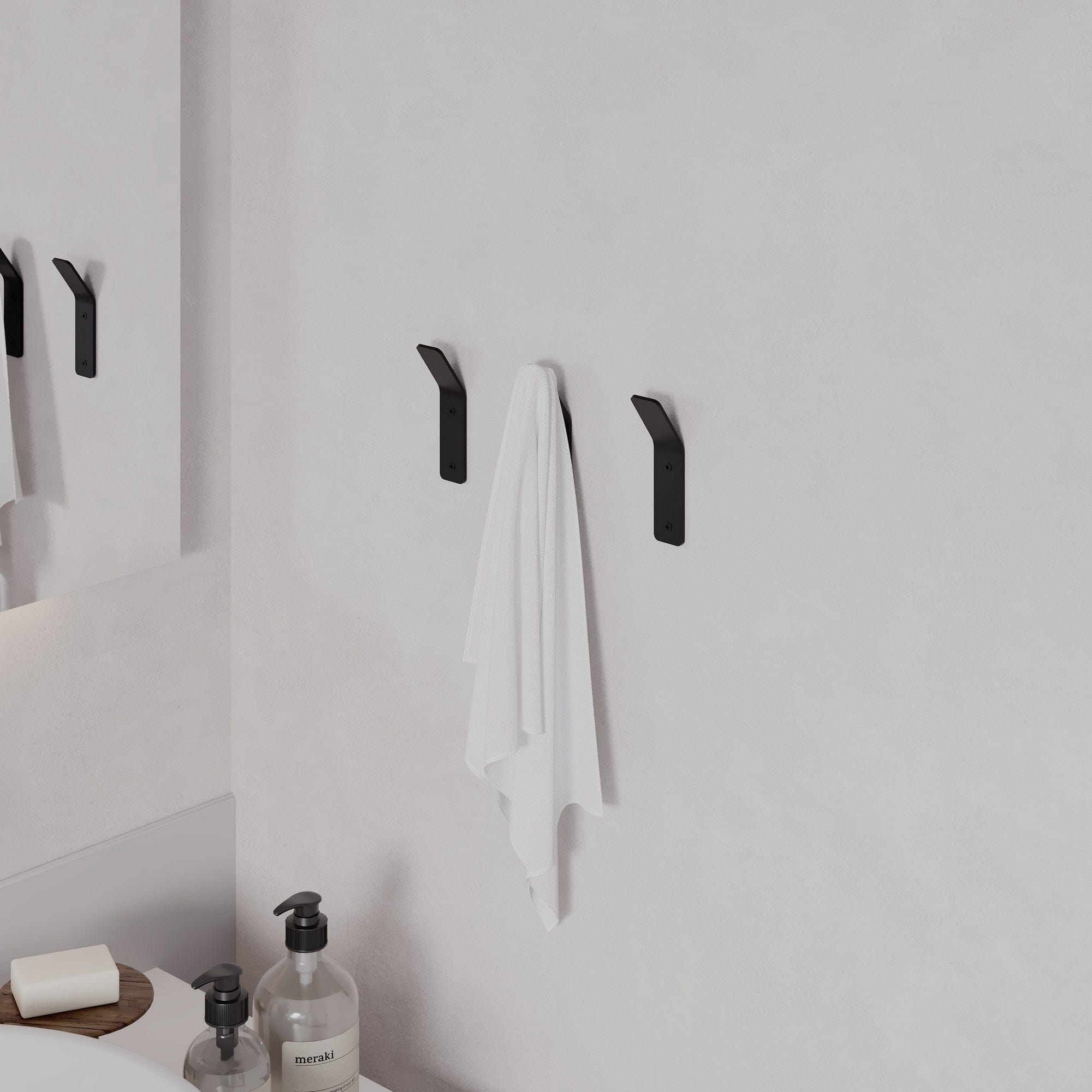 Asir Gancio da parete in metallo Hary Nero