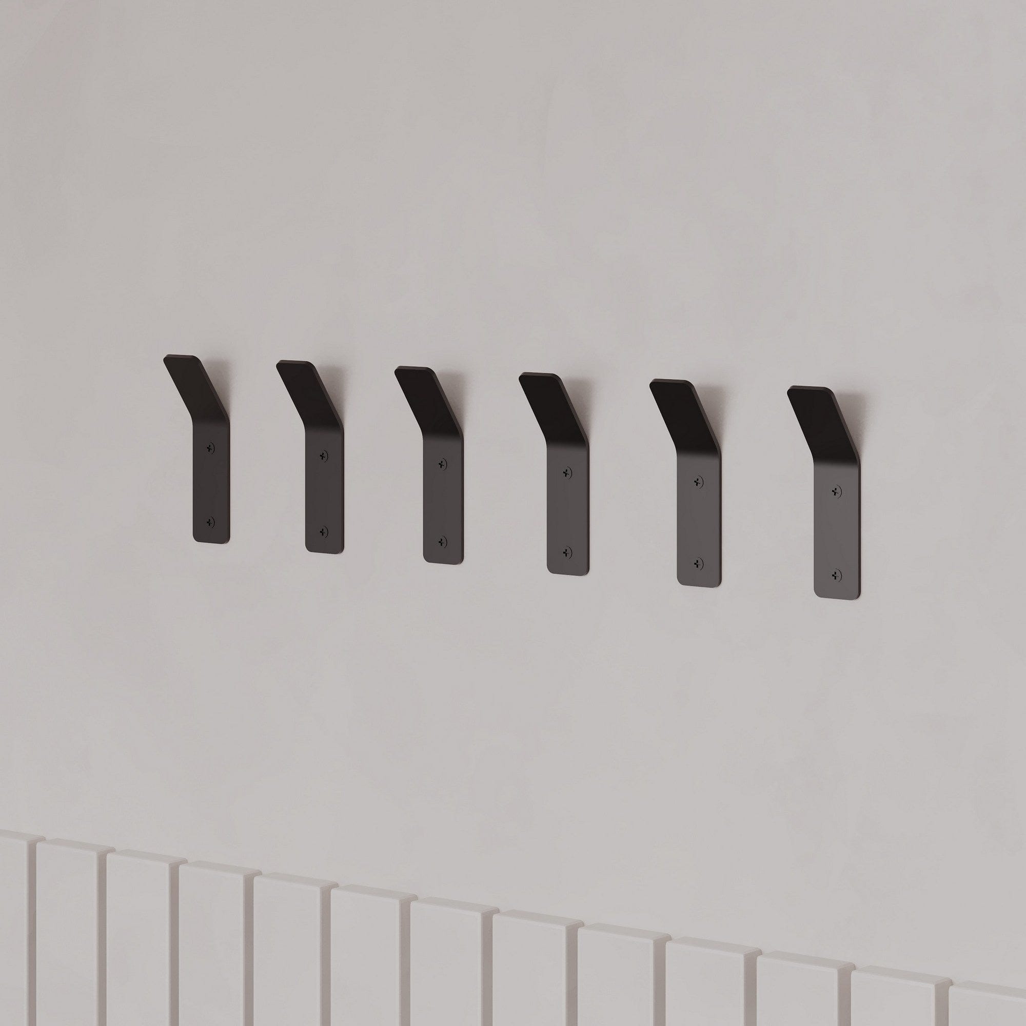 Asir Gancio da parete in metallo Hary Nero