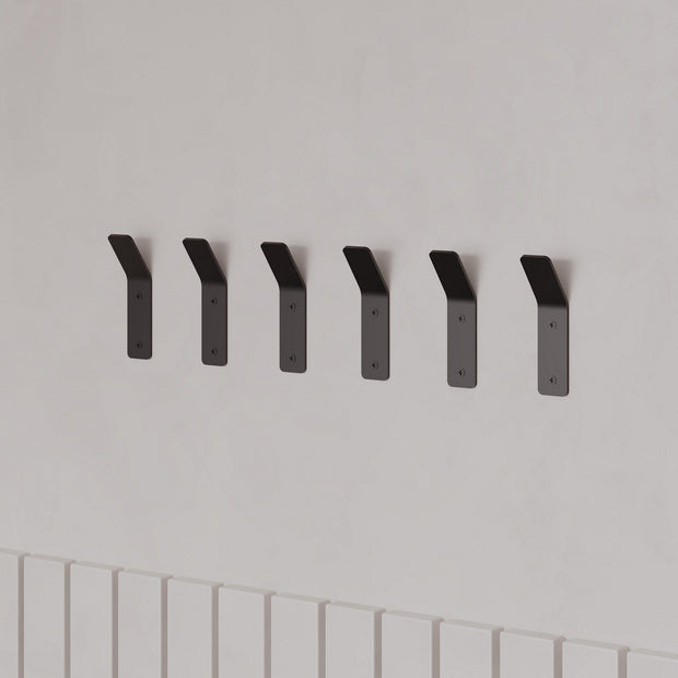 Asir Gancio da parete in metallo Hary Nero