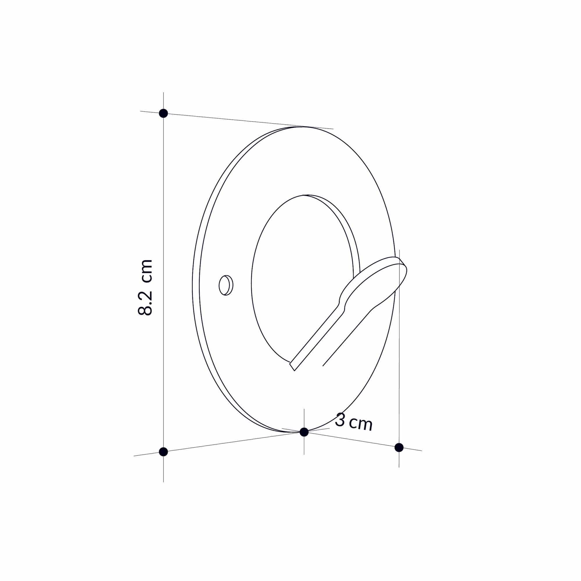 Asir Gancio da parete in metallo Kaly Nero