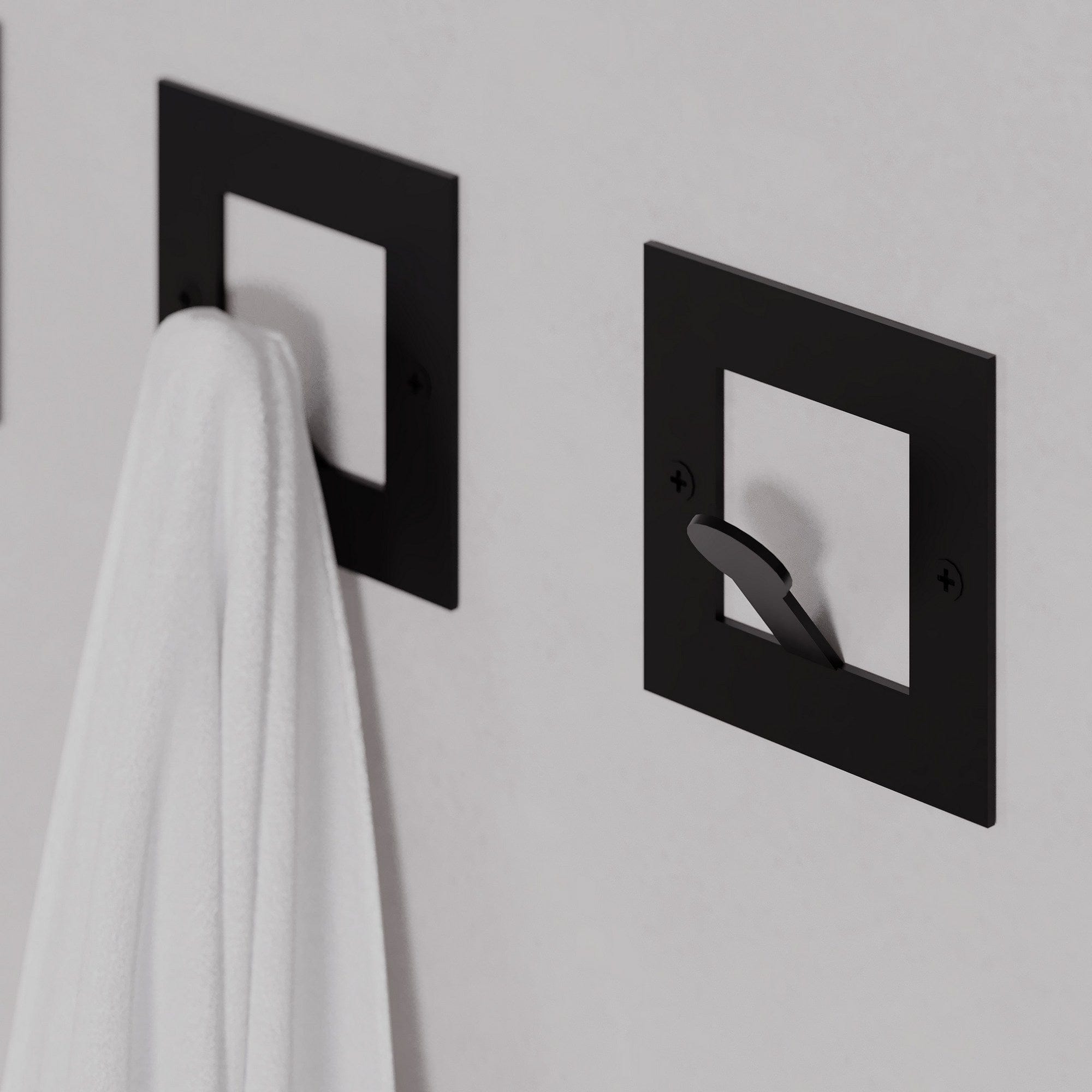 Asir Gancio da parete in metallo Kaly Nero