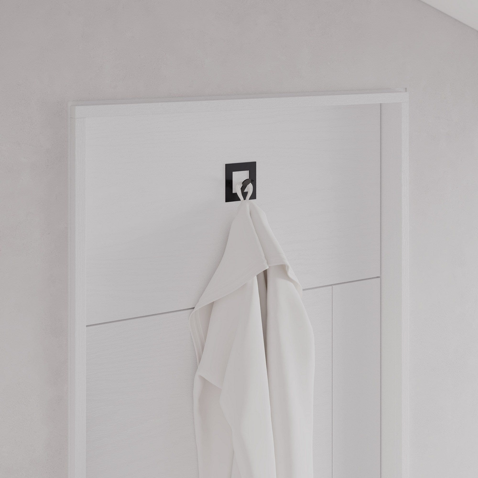 Asir Gancio da parete in metallo Kaly Nero