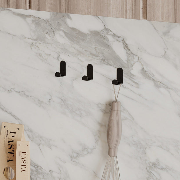 Asir Gancio da parete in metallo Leny Nero