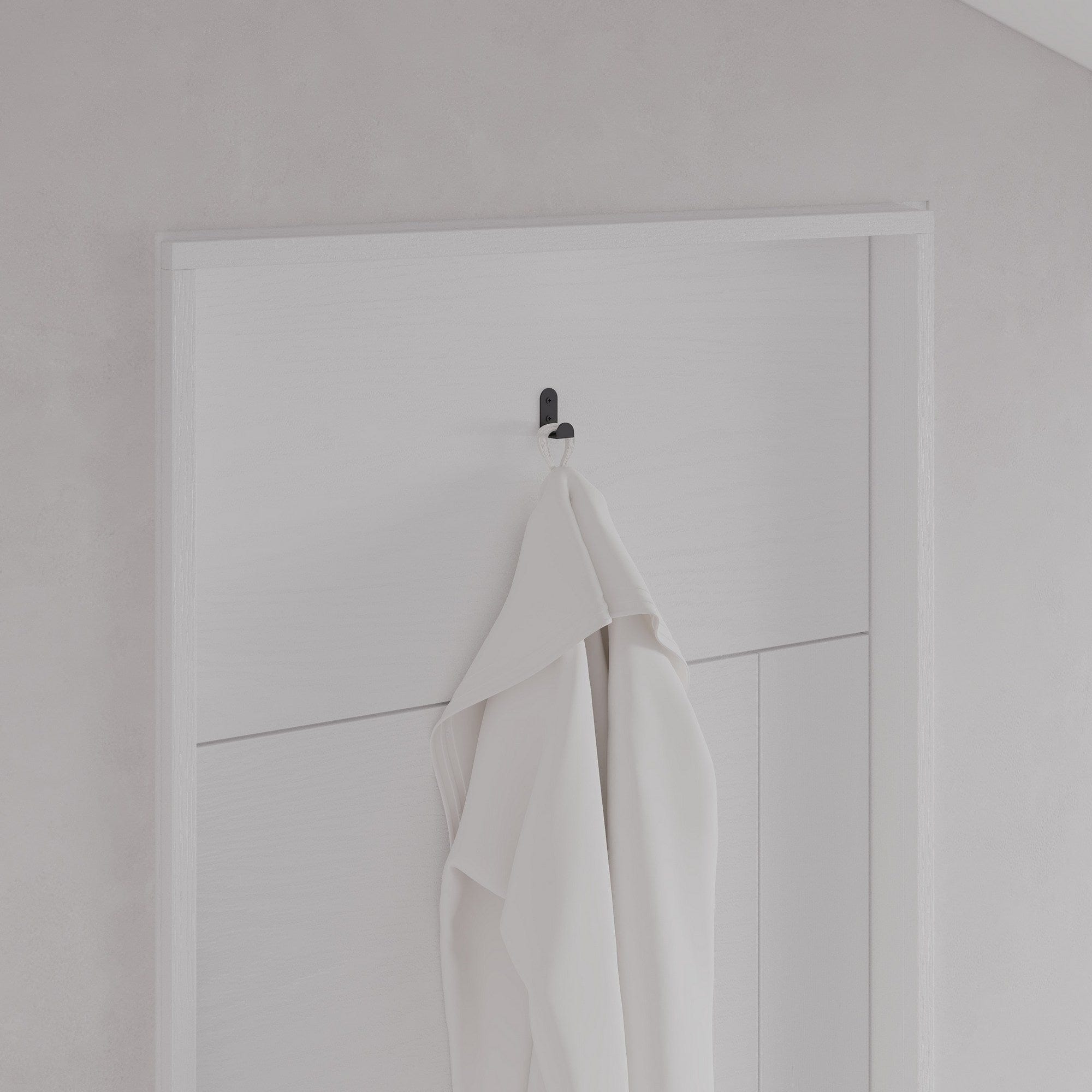 Asir Gancio da parete in metallo Leny Nero