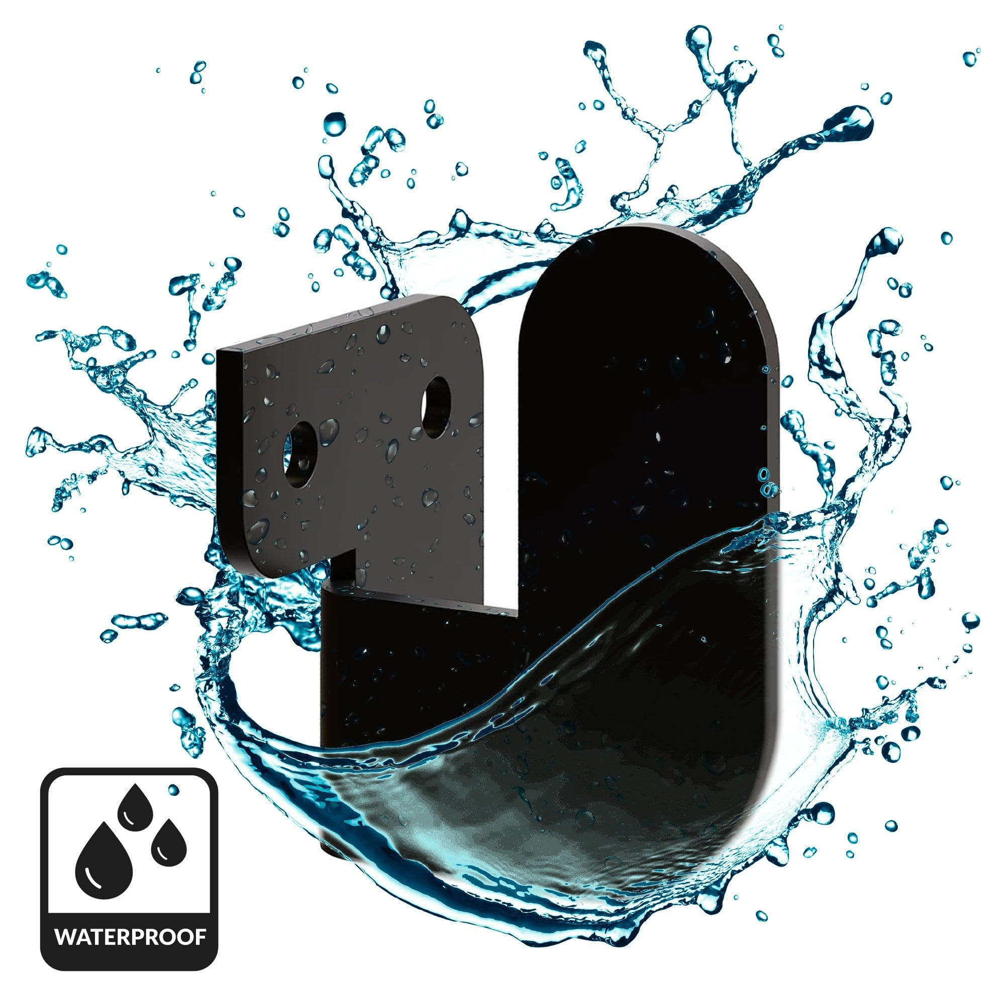 Asir Gancio da parete in metallo Luxa Nero