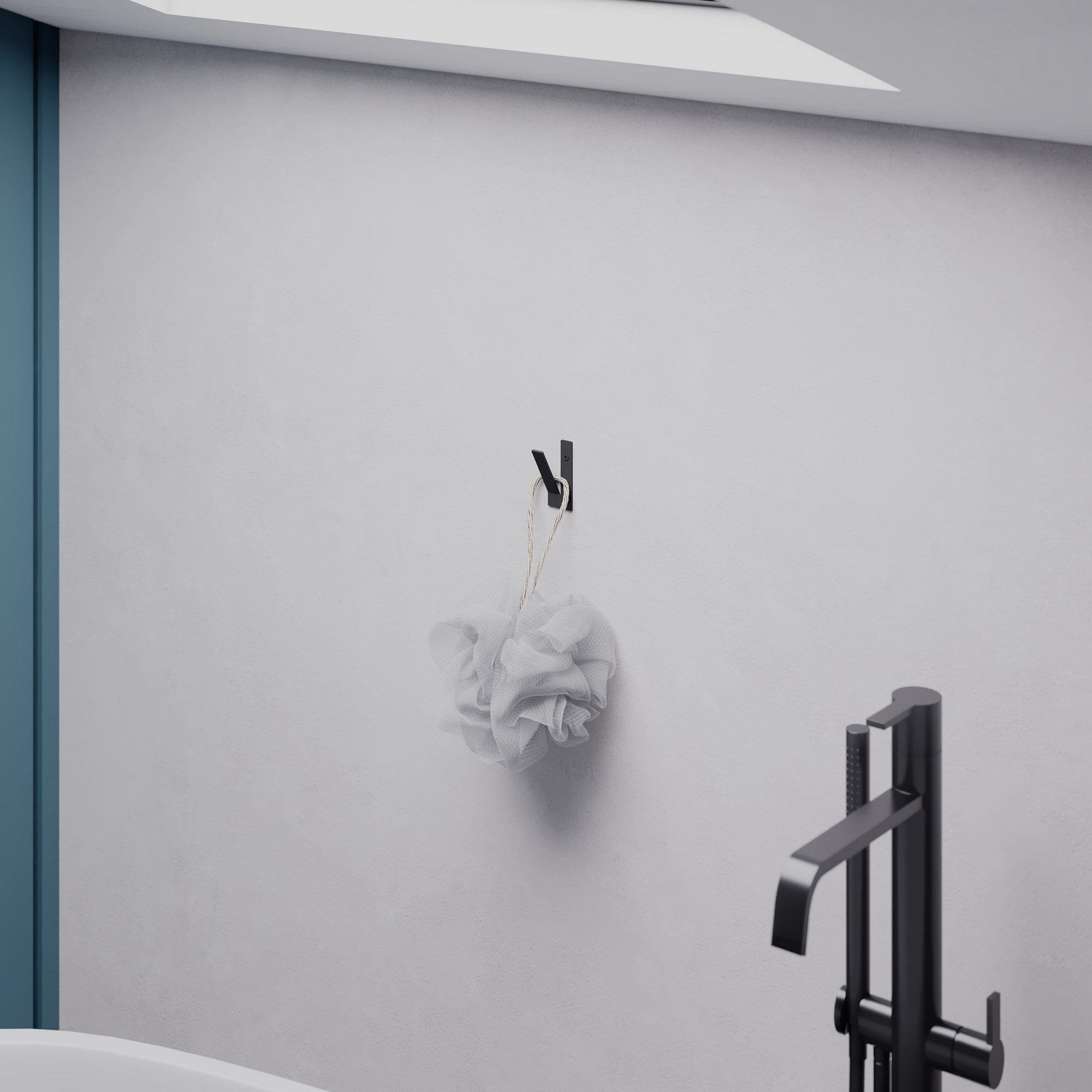 Asir Gancio da parete in metallo Nora Nero