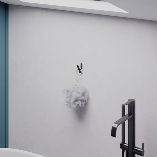 Asir Gancio da parete in metallo Nora Nero
