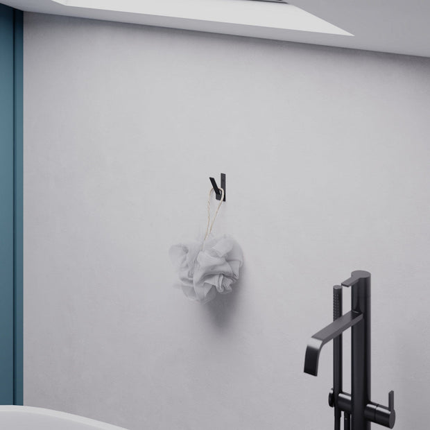 Asir Gancio da parete in metallo Nora Nero