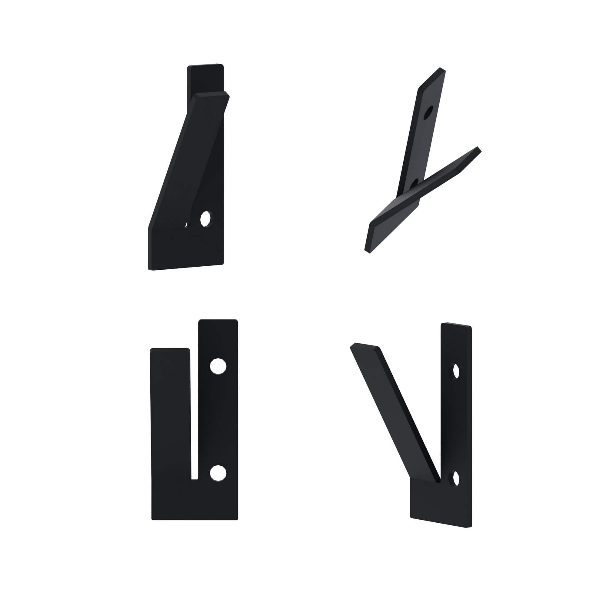 Asir Gancio da parete in metallo Nora Nero