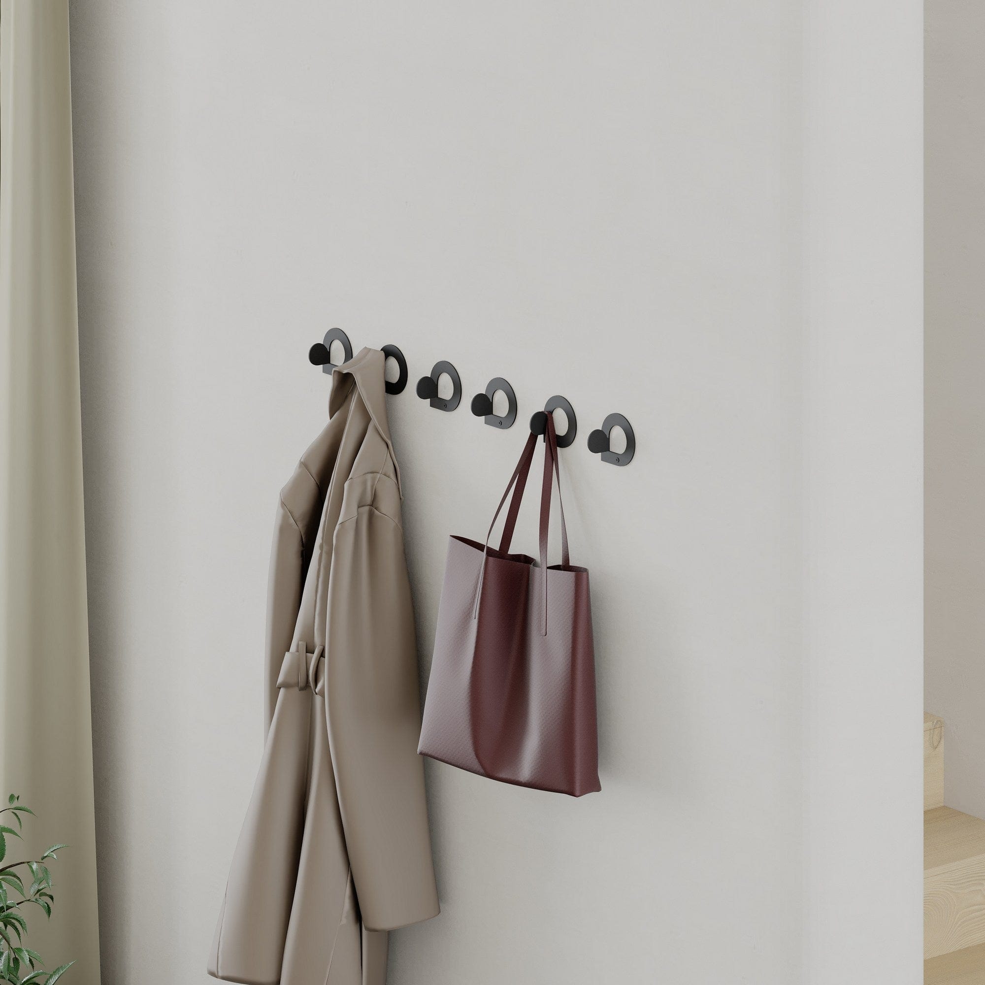 Gancio da parete in metallo Pino Nero (3)