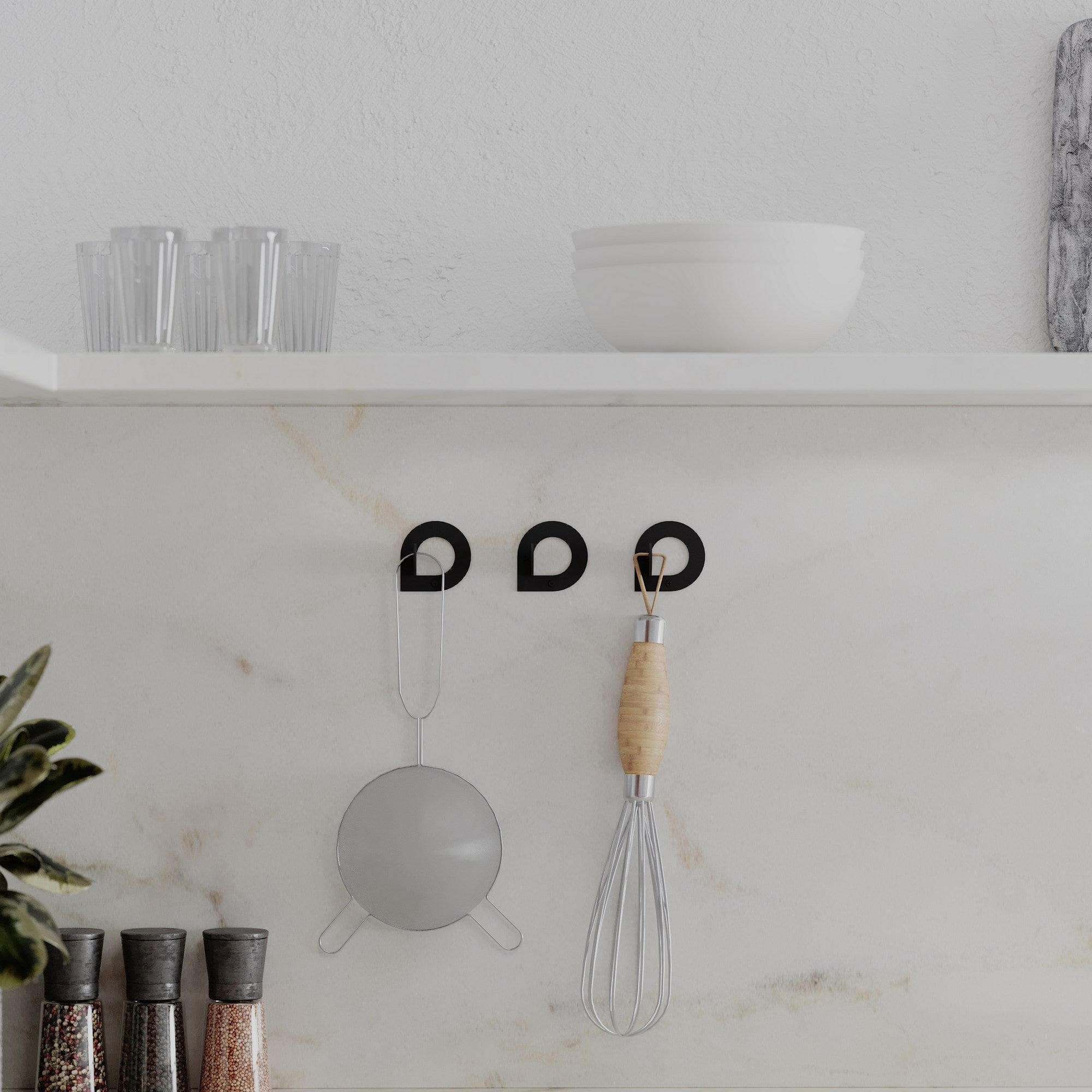 Gancio da parete in metallo Pino Nero (4)