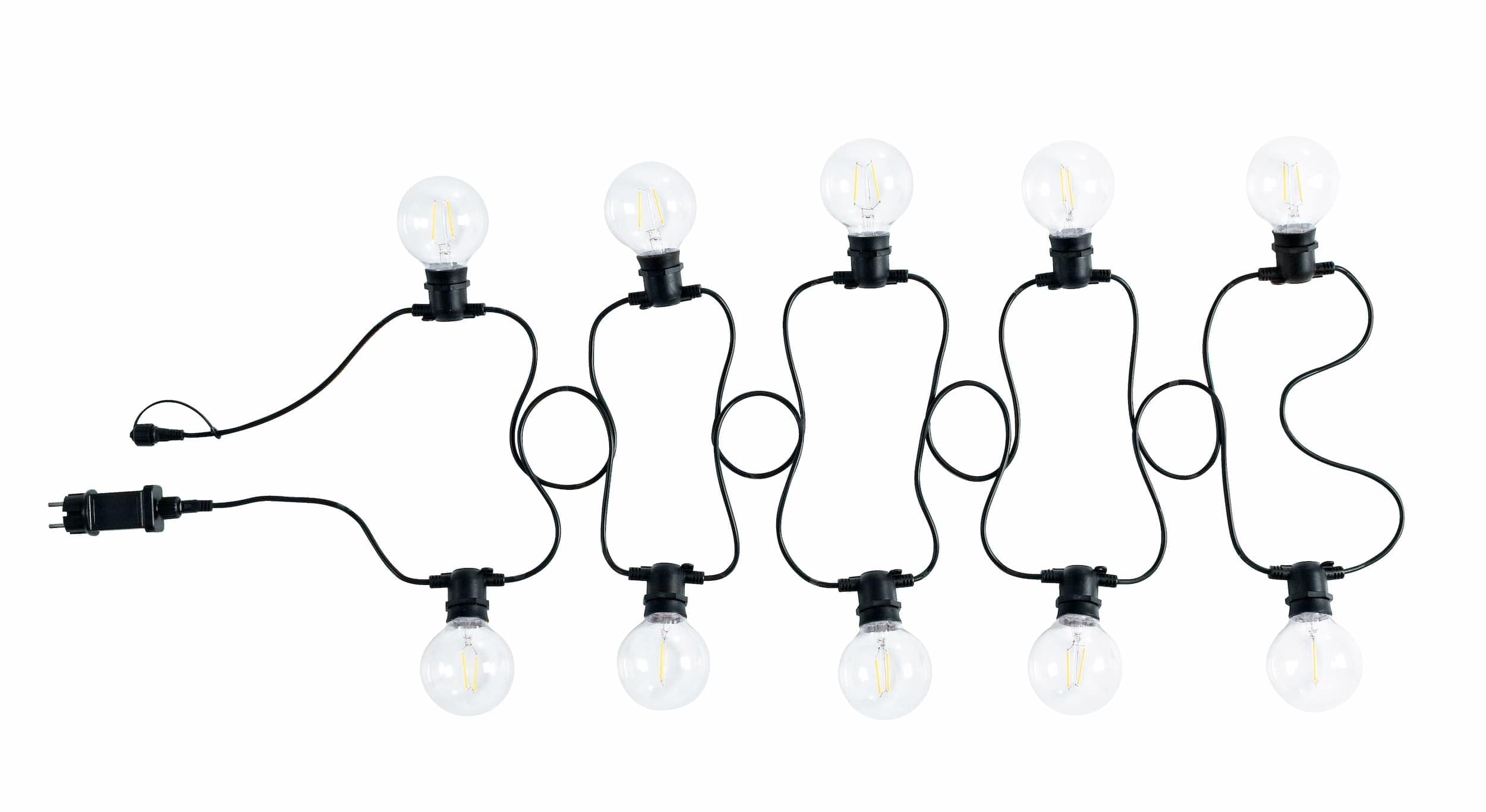 Bizzotto Ghirlanda luminosa LED da esterni, 10 luci LED Brillant Trasparente