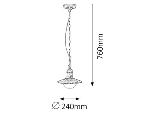 RabaLux Lampada a sospensione da esterno Oslo 8740 Bianco