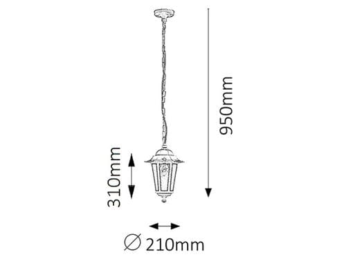 RabaLux Lampada a sospensione da esterno Velence 8207 Bianco