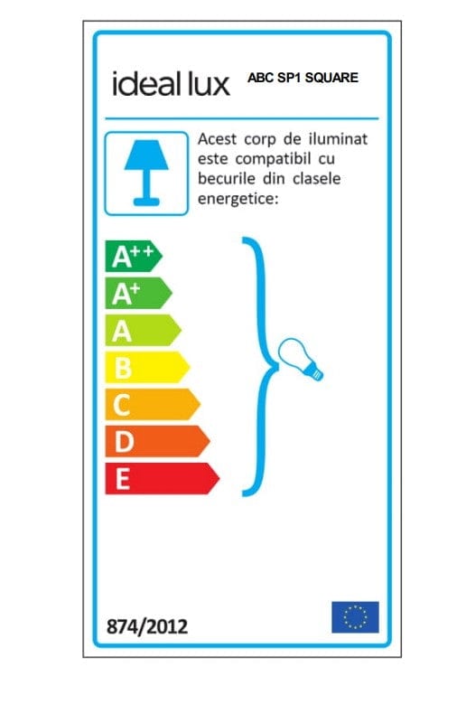 IdealLux Lampada ABC SP1 Square Ottone