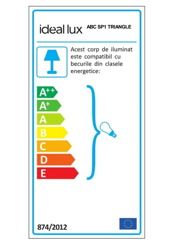 IdealLux Lampada ABC SP1 Triangle Ottone
