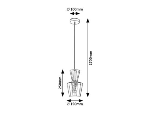 RabaLux Lampada Abra 72161 Nero