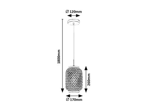 RabaLux Lampada Adalla 72091 Nero