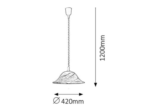 RabaLux Lampada Alabastro 3954 Bianco