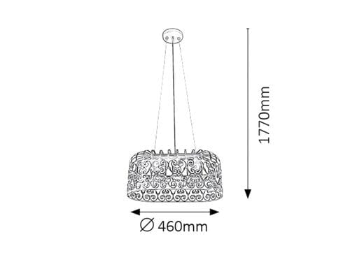 RabaLux Lampada Alessandra 2157 Nero