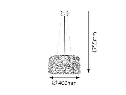 RabaLux Lampada Alessandra 2158 Nero