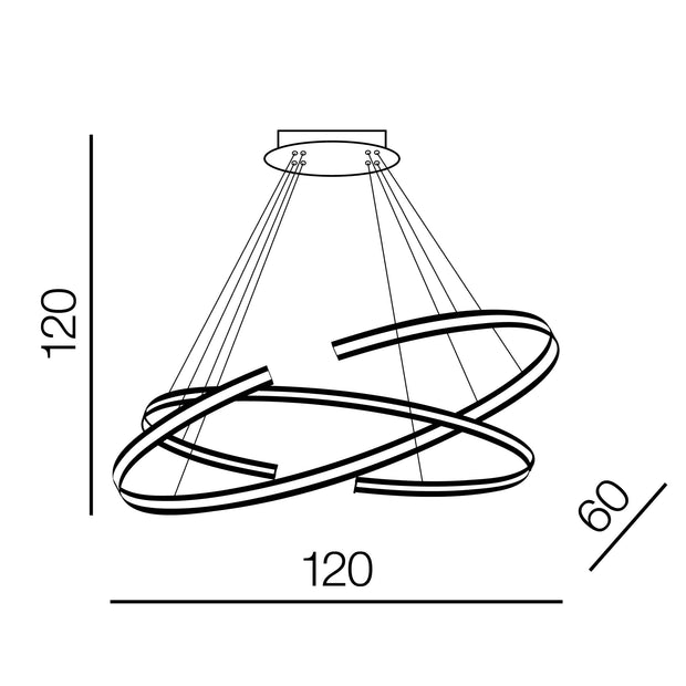 Azzarddo Lampada Alessia XL AZ3356 Nero