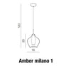 Azzarddo Lampada Amber Milano 1 AZ2148 Cromo
