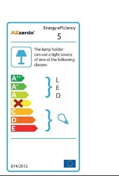 Azzarddo Lampada Amber Milano 1 AZ3074 Cromo
