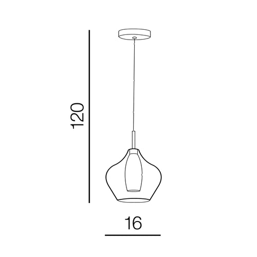 Azzarddo Lampada Amber Milano 2 AZ3077 Rame