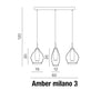Azzarddo Lampada Amber Milano 3 AZ2149 Cromo