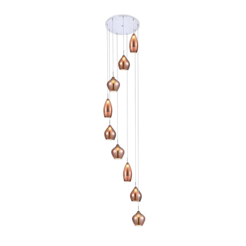 Azzarddo Lampada Amber Milano 9 AZ3134 Rame