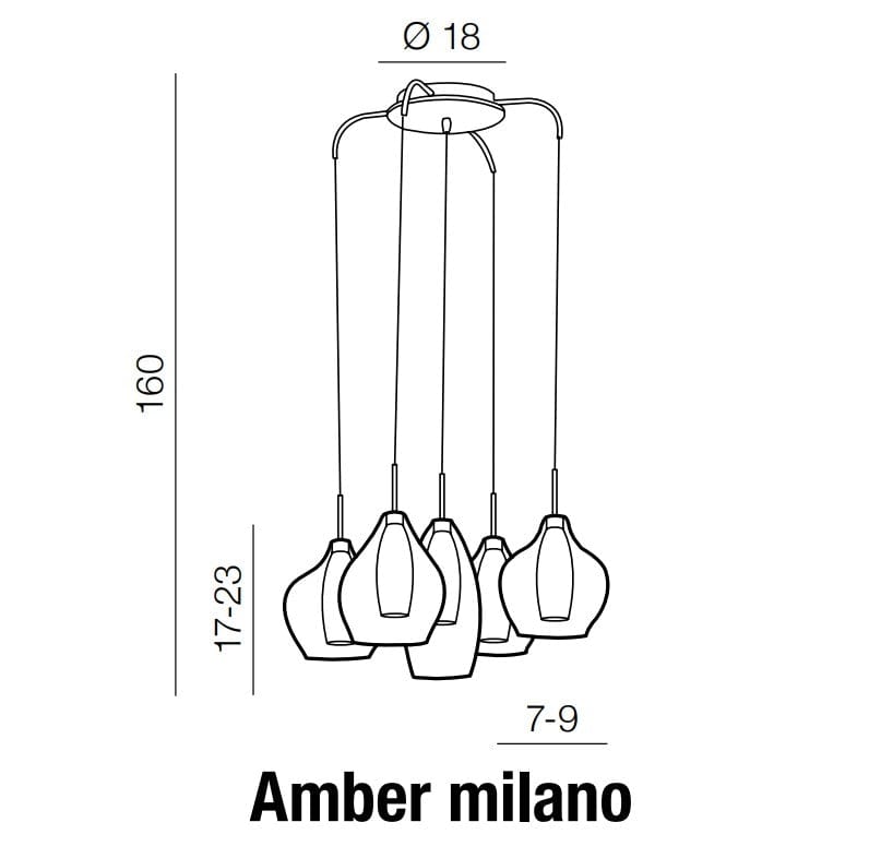 Azzarddo Lampada Amber Milano AZ0722 Cromo