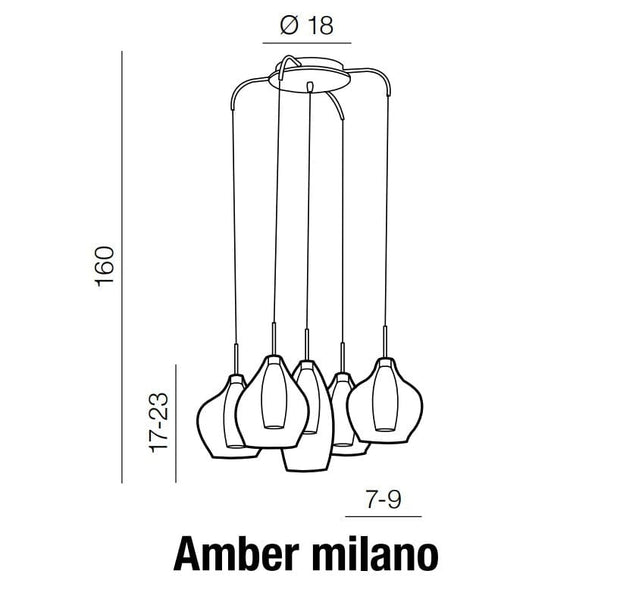 Azzarddo Lampada Amber Milano AZ0722 Cromo
