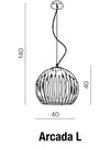 Azzarddo Lampada Arcada L AZ0478 Trasparente
