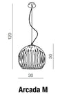 Azzarddo Lampada Arcada M AZ0363 Nero