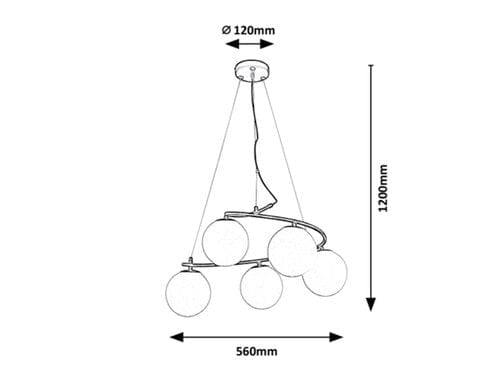 RabaLux Lampada Aslan 3470 Nero