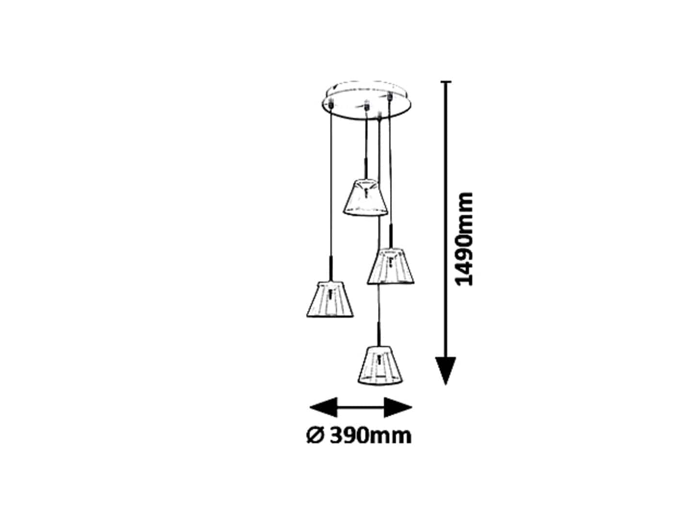 RabaLux Lampada Aviana Four 5032 Bianco