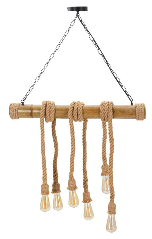 Mauro Ferretti Lampada Bamboo Marrone
