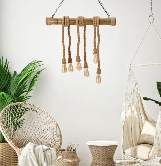 Mauro Ferretti Lampada Bamboo Marrone