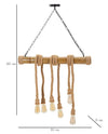 Mauro Ferretti Lampada Bamboo Marrone