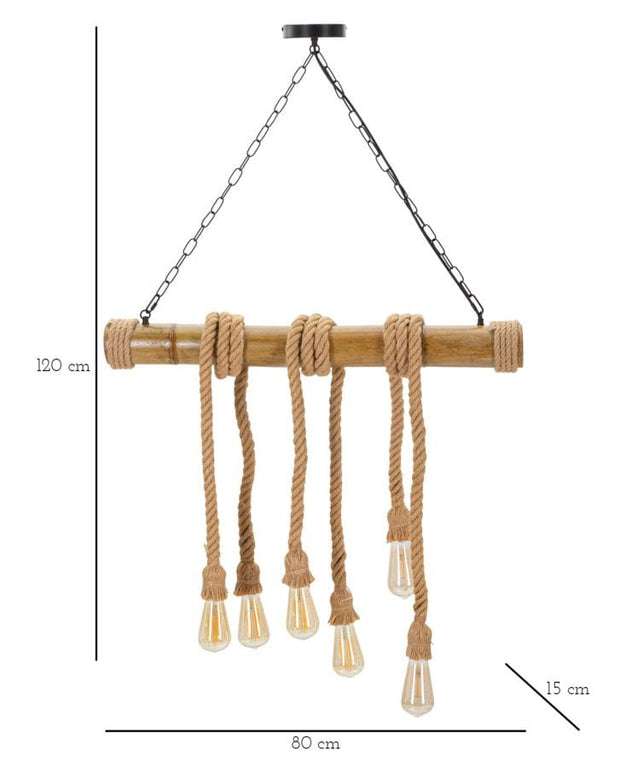 Mauro Ferretti Lampada Bamboo Marrone