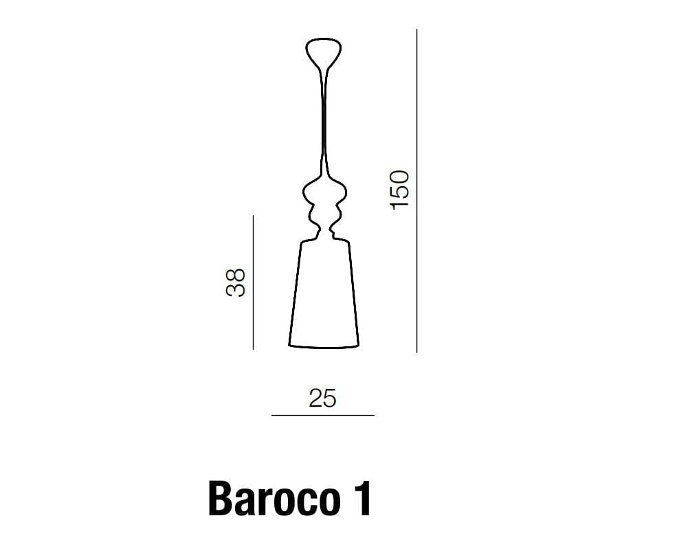 Azzarddo Lampada Baroco 1 AZ0307 Argento