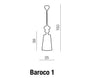 Azzarddo Lampada Baroco 1 AZ0307 Argento