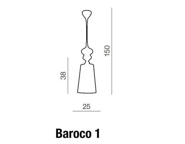 Azzarddo Lampada Baroco 1 AZ0307 Argento