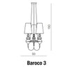 Azzarddo Lampada Baroco 3 AZ2163 Nero