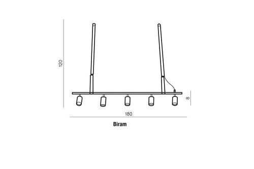 Azzarddo Lampada Biram AZ2638 Nero