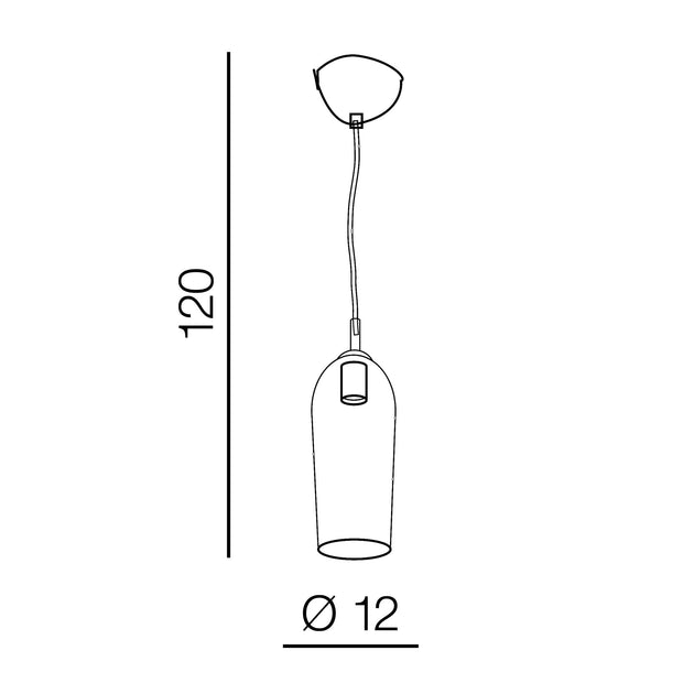 Azzarddo Lampada Blanca 1 AZ3335 Grigio
