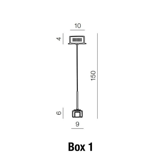 Azzarddo Lampada Box 1 AZ0036 Cromo