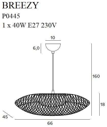 Maxlight Lampada Breezy P0445 Oro